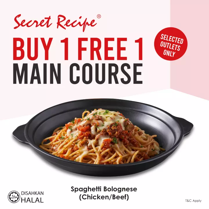 Image for Secret Recipe -  B1F1 Spaghetti Bolognese (Chicken/Beef) [Selected Outlets Only] [F&B eCoupon]