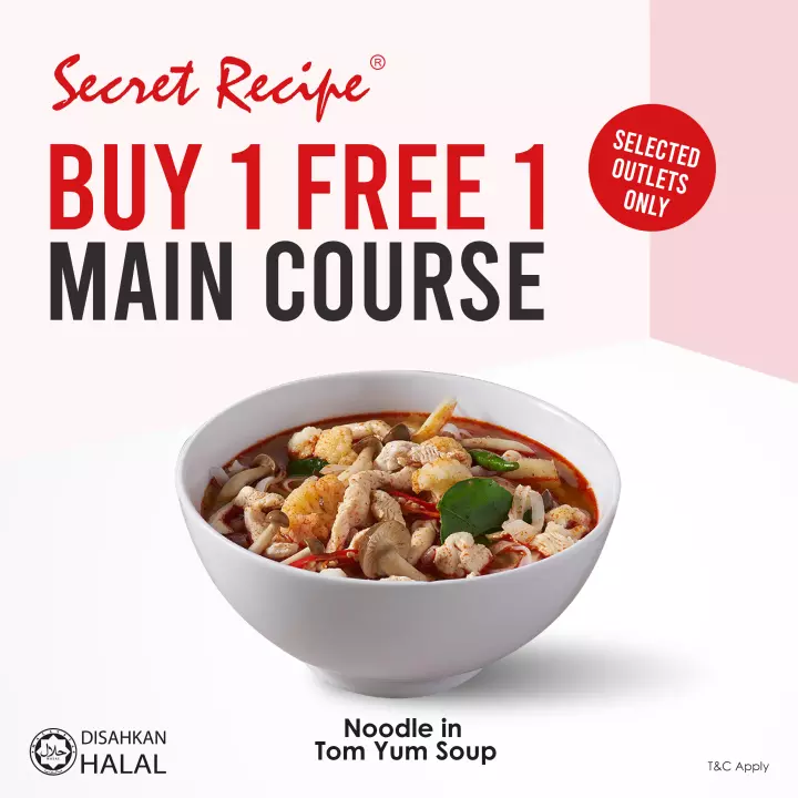Image for Secret Recipe -  B1F1 Noodle in Tom Yum Soup [Selected Outlets Only] [F&B eCoupon]