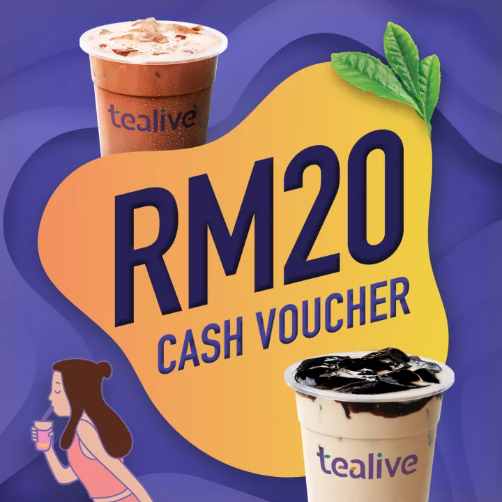 Image for Tealive RM20 Cash Voucher